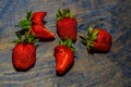 Close-Up Of Strawberries On Wooden Table Royalty Free Stock Photo