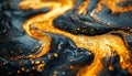 a close up of a stream of lava flowing through a volcano Royalty Free Stock Photo