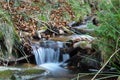 Close-up of a stream in the mountain slope Royalty Free Stock Photo