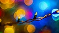 Close Up of a String of Lights Royalty Free Stock Photo