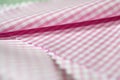 Close up stripe texture pink fabric of shirt Royalty Free Stock Photo