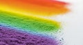 Close up of stripes of rainbow colored sand primary colors Royalty Free Stock Photo