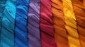 Close up of stripes rainbow coloured powder, many colors Royalty Free Stock Photo