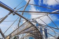 Structure of The helix bridge, Singapore Royalty Free Stock Photo