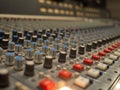 Close up Studio Audio Mixer