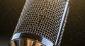 Closeup of a studio microphone Royalty Free Stock Photo