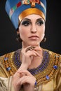 Close up studio portrait of queen Cleopatra Royalty Free Stock Photo