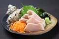 Close up studio shot of albacore tuna sashimi Royalty Free Stock Photo