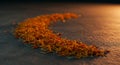 Premium saffron threads glow on dark textured stone Royalty Free Stock Photo