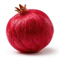 A Single Red Pomegranate With Glitter Sparkles And A Crown Top On A White Background Royalty Free Stock Photo