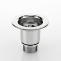 Chrome Sink Drain Strainer with Threaded Pipe on a White Background plumbing kitchen Royalty Free Stock Photo