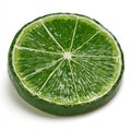 Vibrant Green Lime Slice Isolated On White Background Royalty Free Stock Photo