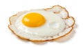 Perfectly Fried Egg with Golden Yolk on White Background Royalty Free Stock Photo