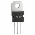 TO-220 Electronic Component Transistor with Metal Tab and Three Pins on White TO-220 Royalty Free Stock Photo