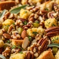 Close-up of a stuffing mix featuring varied textures and colors Royalty Free Stock Photo