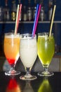 Close-up Of Stylish Drinks On A Bar Royalty Free Stock Photo