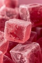 Close-up of sugar-coated gummy candies in soft light