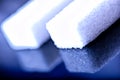 Close up of sugar cubes Royalty Free Stock Photo