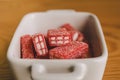 Close up of sugary candies as background. Jelly sweets in a bowl. Royalty Free Stock Photo