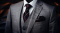 A close up of a suit. Generative AI. Royalty Free Stock Photo