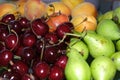 Close up summer fruits background Royalty Free Stock Photo