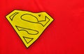 Close-up of superman's cape