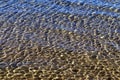 Close up surface of floating water with ripples and waves and some reflections Royalty Free Stock Photo