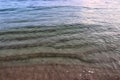 Close up surface of floating water with ripples and waves and some reflections Royalty Free Stock Photo