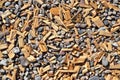 Close up surface of gravel ground textures in high resolution Royalty Free Stock Photo