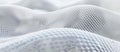 Close-up of the surface texture and structure of an inflatable air mattress, with a white mesh fabric texture and patterns on it Royalty Free Stock Photo