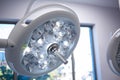 Close-up of surgical lights in operation room Royalty Free Stock Photo