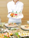 Close up of sushi chef