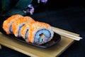Close up Sushi Roll on Dish Royalty Free Stock Photo