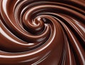 closeup chocolate swirl. Generative AI