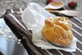 Close up Sweet Choux Cream Royalty Free Stock Photo