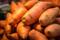 Close up of sweet potato vegetables