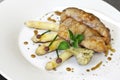 Close up of sweetbread on a plate