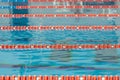 Close up of swim lanes in swimming pool Royalty Free Stock Photo