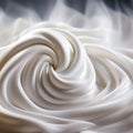 A close up of a swirl of whipped cream, AI Royalty Free Stock Photo