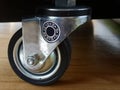 Close-up swivel caster wheels device,furniture wheel Royalty Free Stock Photo