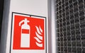 Close up of the symbol of fire extinguisher.
