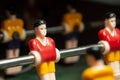 Close up table football soccer game. Royalty Free Stock Photo