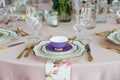 Table set up for bridal shower Royalty Free Stock Photo