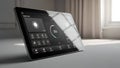 Smart Home Control Tablet Interface, Automation System Royalty Free Stock Photo