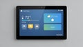 Smart Home Control Tablet Automation, Temperature, Security Royalty Free Stock Photo