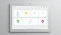 Smart Home Control Panel on Tablet Automation, Security, IoT Royalty Free Stock Photo