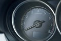 Close-up of the tachometer on the dashboard of a modern expensive car Royalty Free Stock Photo