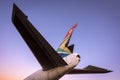 A close up tail shot of a retired South African Airways boeing 747