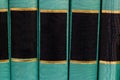 Old,hard cover books,encyclopedia series lined up,background Royalty Free Stock Photo