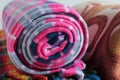 Rolled Fleece Pink Color Blankets on others